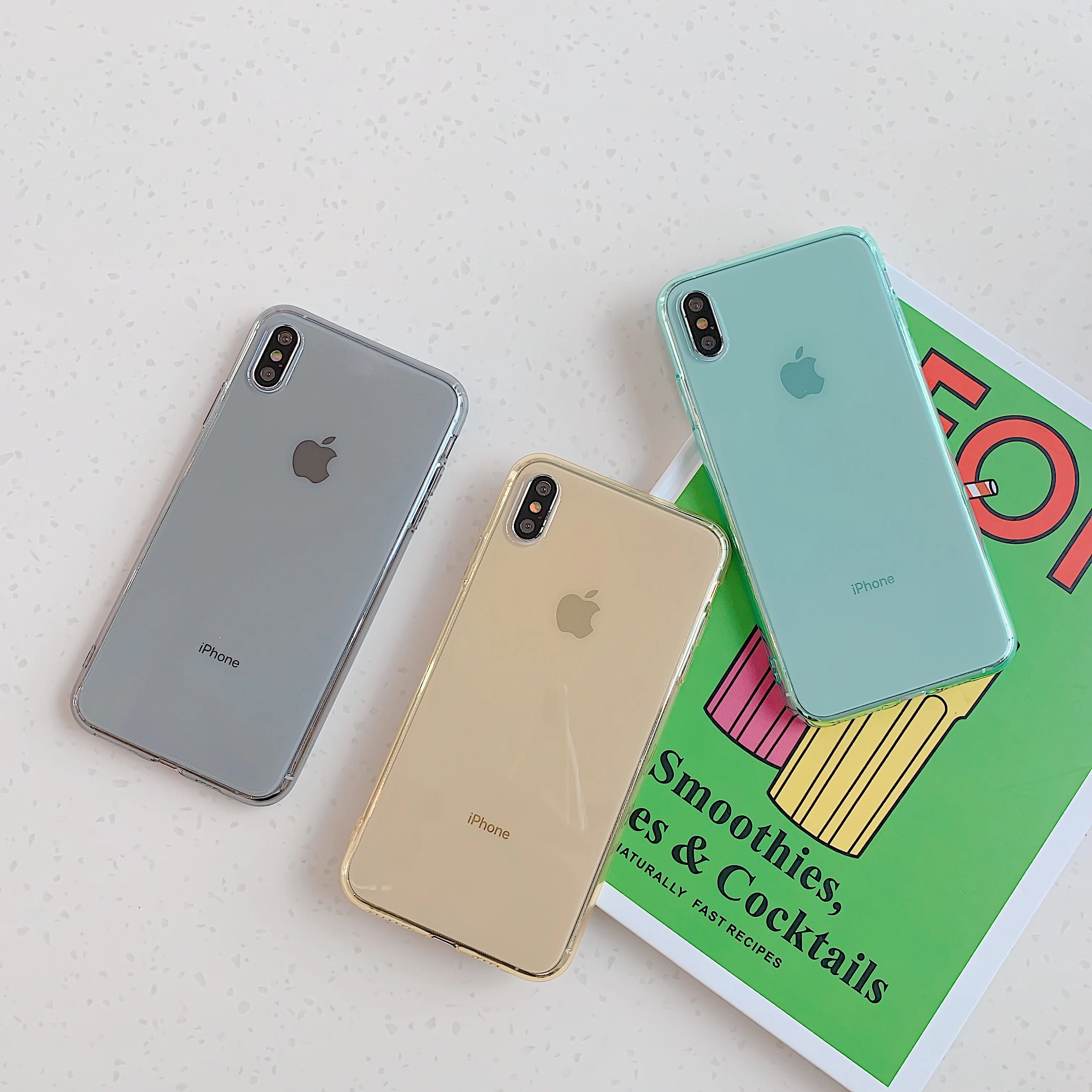 Clear TPU Silicone Case For iPhone X XS XR MAX Ultra Transparent Back Cover for 8 7 6 6S Plus Phone Cases | Мобильные телефоны и
