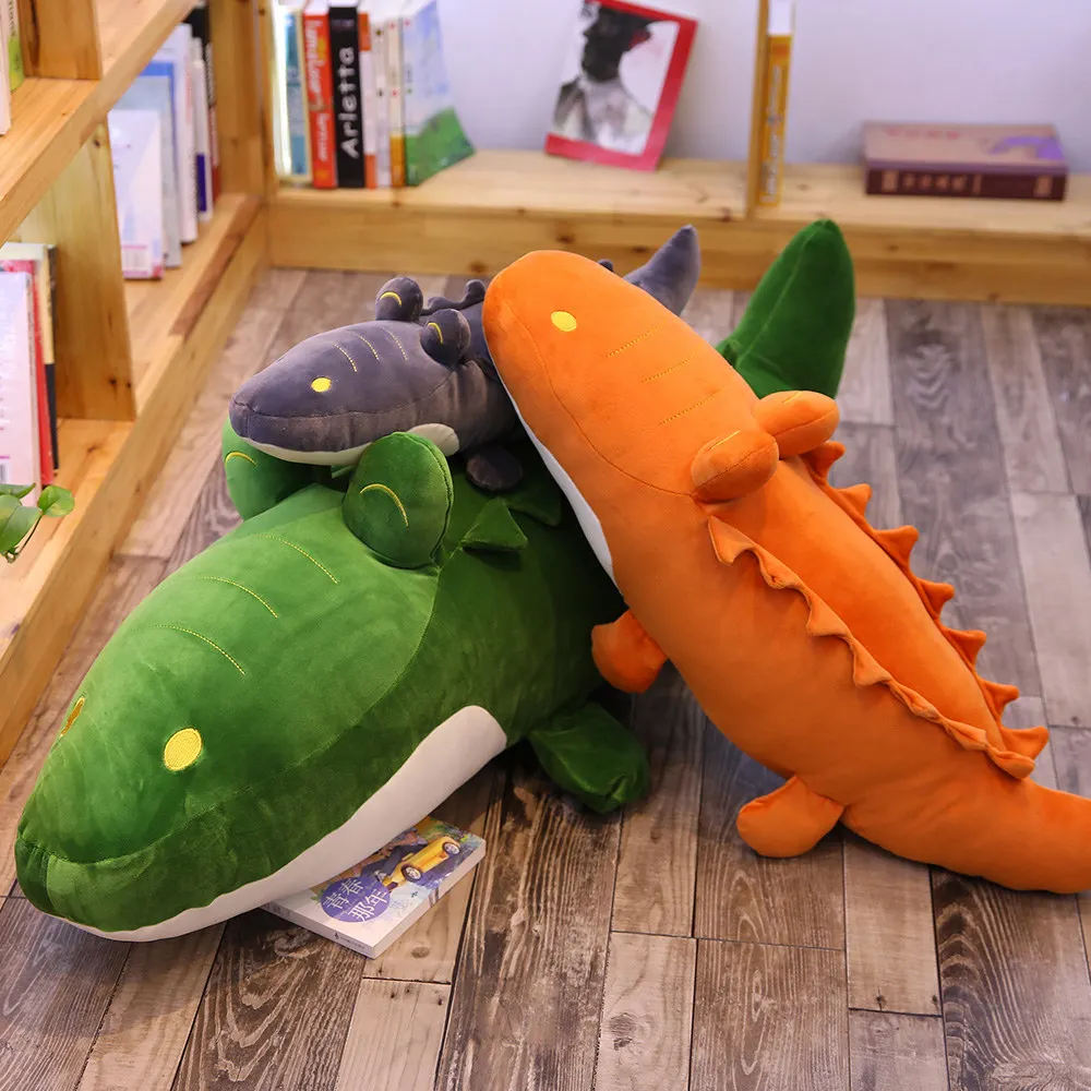 

Large Creative Plush crocodile Cartoon Animal Doll lying tyrannosaurus birthday gift for kids children