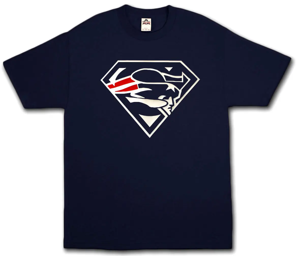 Супер-синяя футболка Супермена новая английская для фанатов все размеры S-2XL