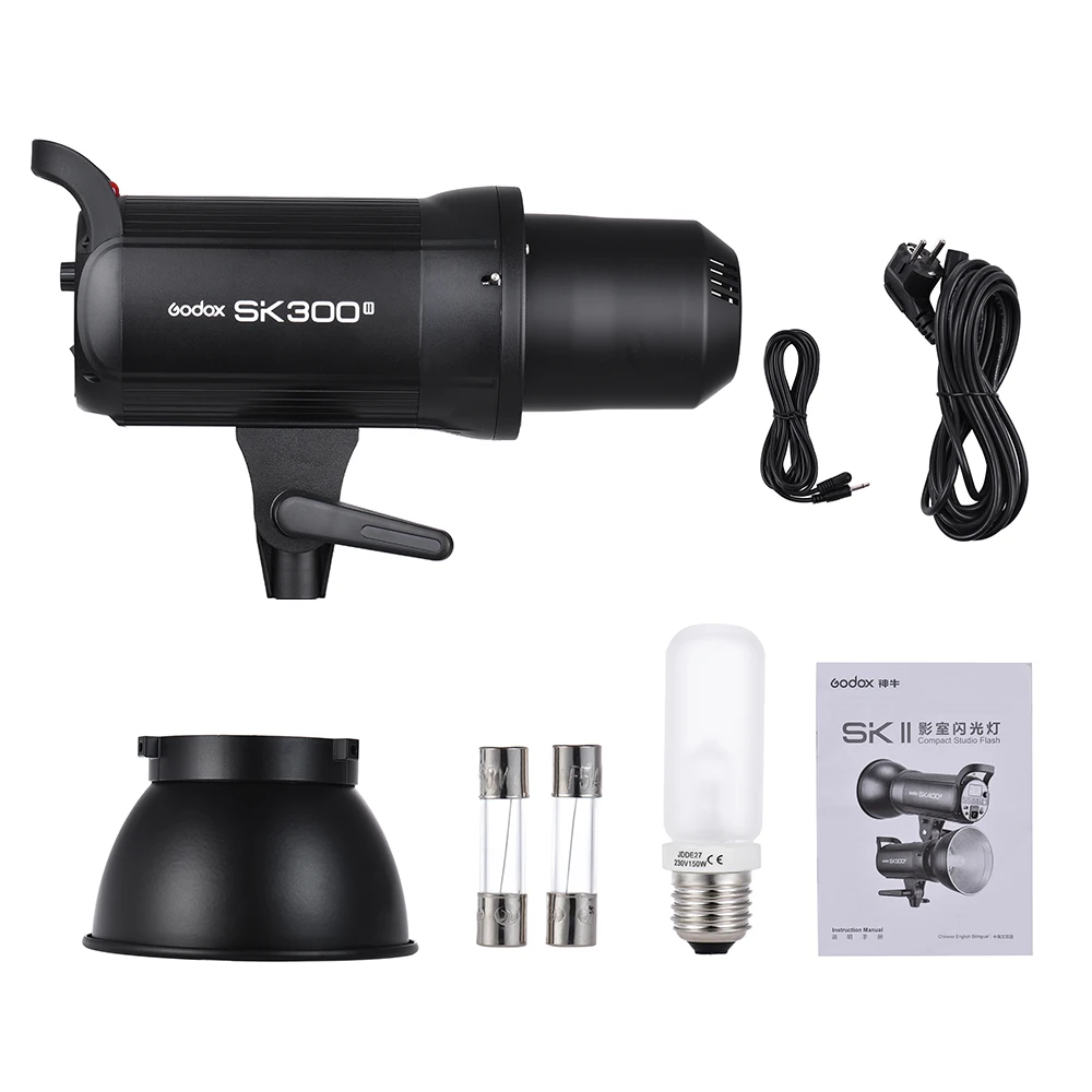 Профессиональный студийный стробоскоп Godox SK SK300II SK300 II 110V 220V 5600K 300WS GN58, студийный мини-светильник для вспышки