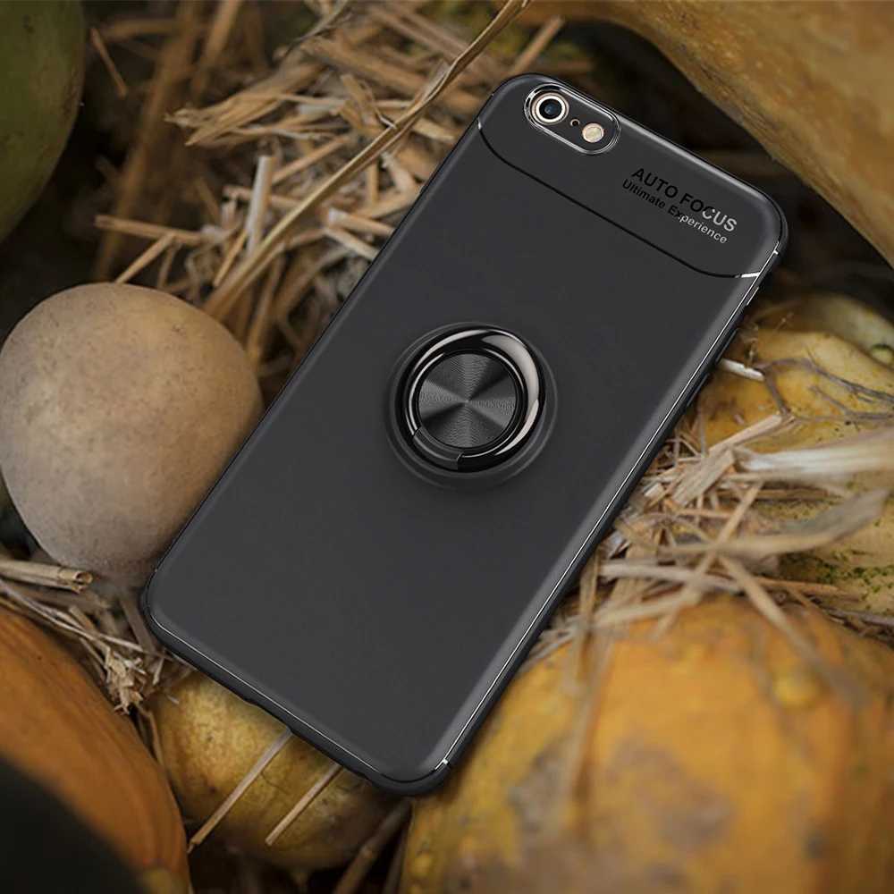 Роскошный чехол KEYSION с кольцом держателем для телефона iPhone 6 6s Plus магнитная