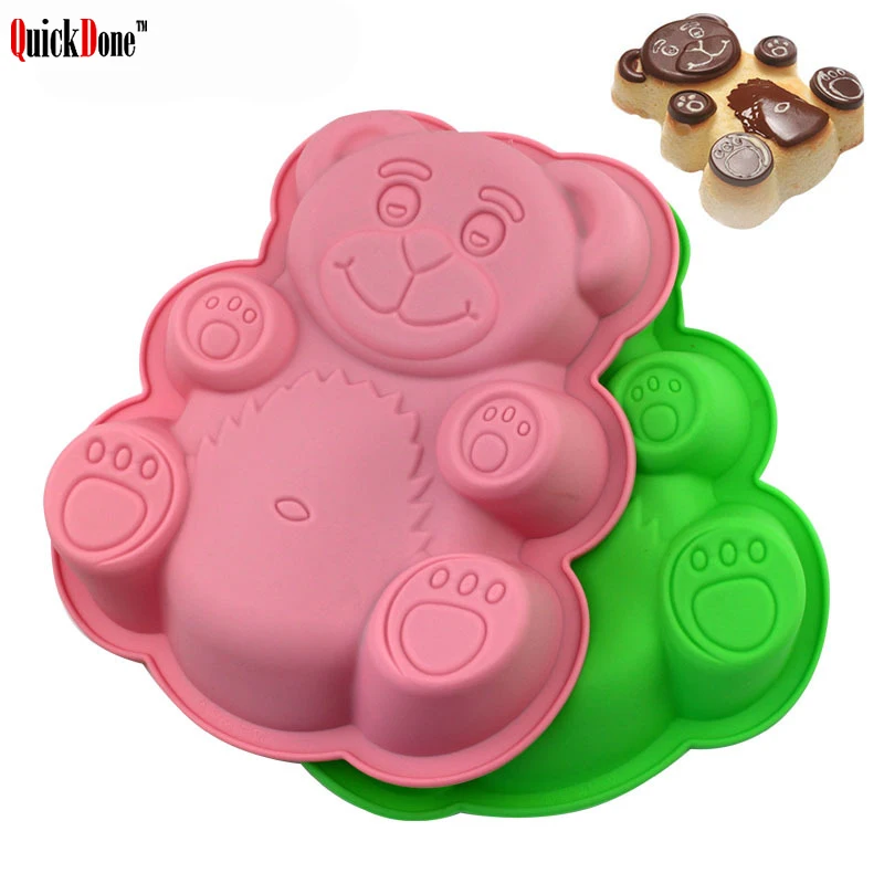 QuickDone медведь Форма силиконовые формы для выпечки лоток декорирования