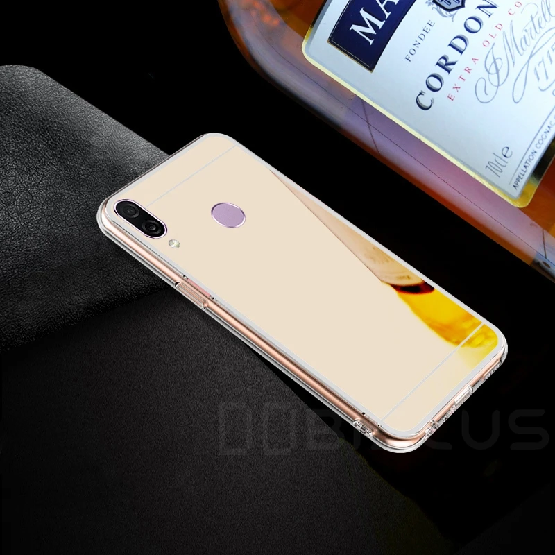Чехол с зеркалом для макияжа для huawei Y6 Y7 Prime Y6 DUB-LX1 MRD-LX1F Honor 8A JAT-LX1, мягкий силиконовый чехол из ТПУ, полное заднее покрытие