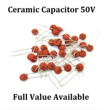 100PCS 50V Ceramic capacitor 100/180/200/240/250/270/300/330/390/470/PF 9PF 10PF 18PF 20PF 24PF 25PF 27PF 30PF 33PF 39PF 47PF