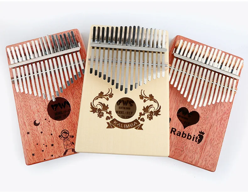 17 ключей калимба африканские Твердые красного дерева палец пианино санза