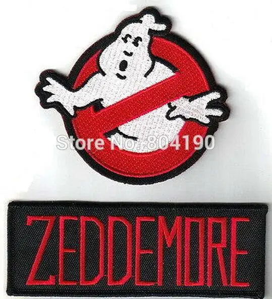 GHOSTBUSTERS NO GHOST MOVIE логотип Zeddemore имя Униформа костюм Железный на набор патчей