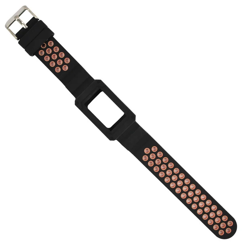Duszake Band для Fitbit Charge 3 с чехлом силиконовые дышащие полосы с противоударной защитной рамкой бампера