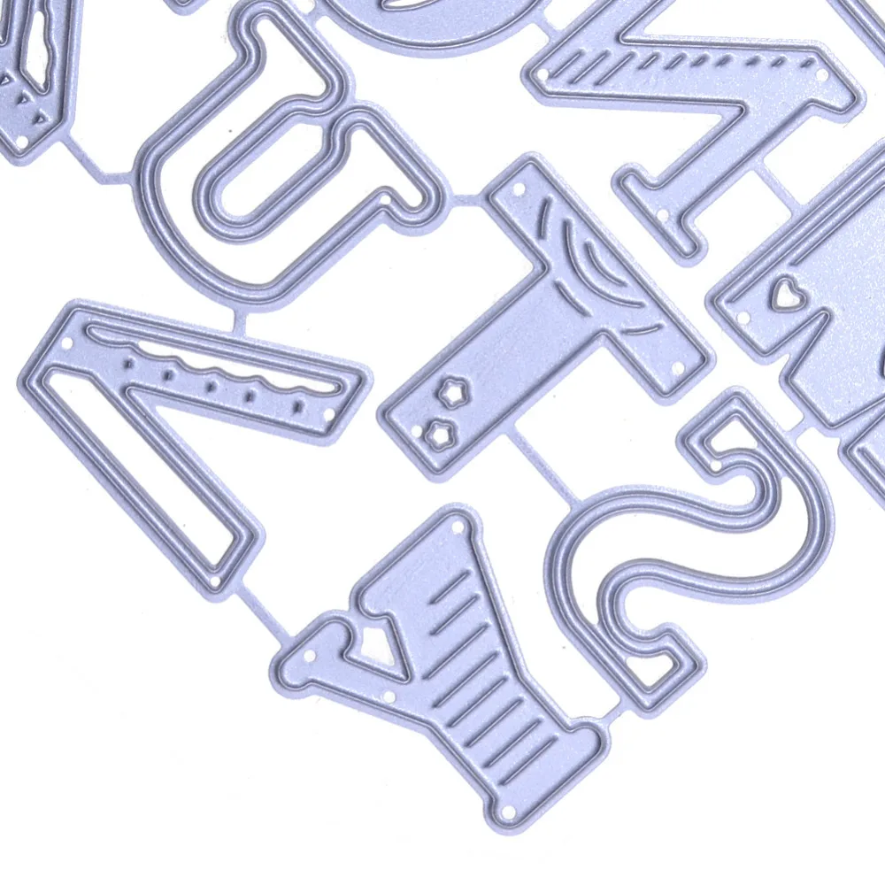 26 шт./компл. необычные металлические штампы с английскими буквами трафареты для