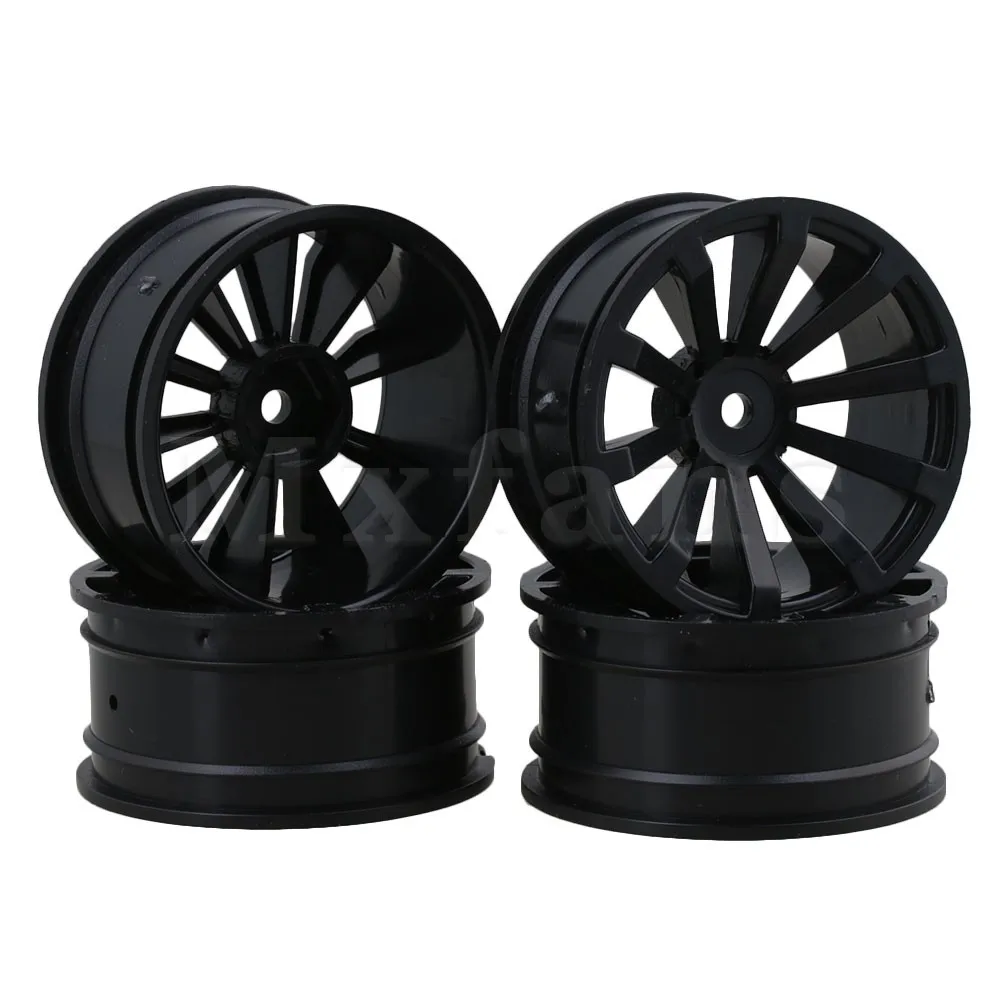 Rim колеса Mxfans черные пластиковые 10 спиц для RC1: гоночного автомобиля 12 мм с
