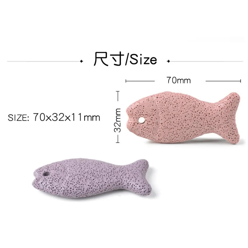 1 шт. в форме рыбьей лавы каменные бусины россыпью подвеска красочные крафт