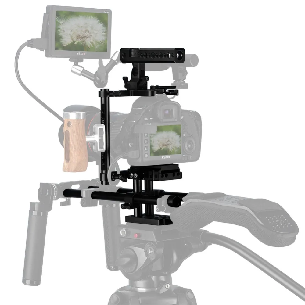 NICEYRIG камера клетка для sony Canon Nikon Ricoh Sigma OLYMPUS FUJIFILM для SAMSUNG Высокая регулируемая рама для DSLR видео Rig холодная обувь