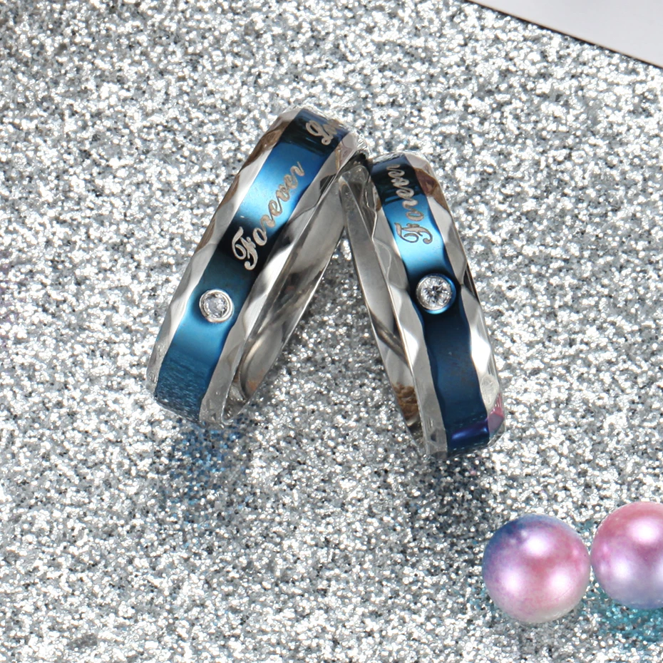 Классические обручальные кольца Rainso Romatic для мужчин и женщин с цирконом стразы