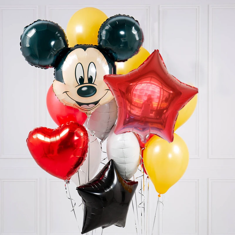 11pcs mickey minnie mouse 18 inch star Helium Foil Balloons happy birthday decoration balloon Baby Shower 1th birthday globos