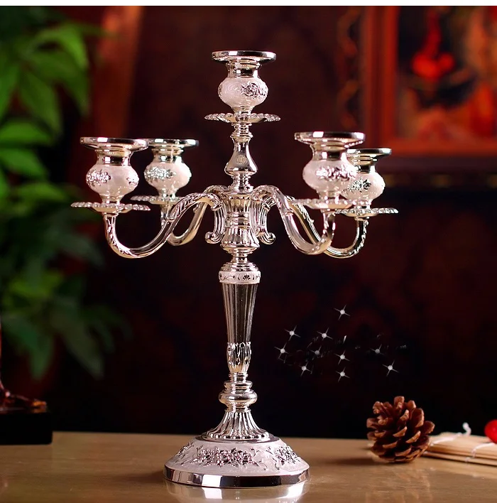 

Royal Zinc alloy metal Metal Candle Holder candlestick candelabra centerpiece for home wedding event party bar decoration 2028A