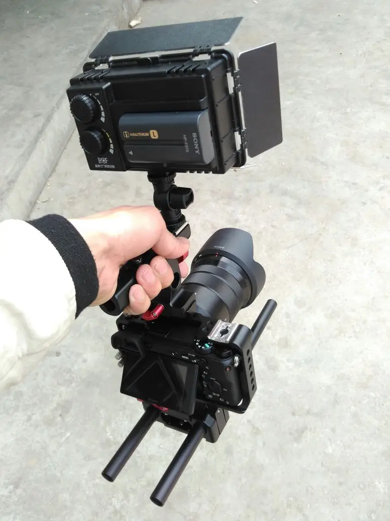 HONTOO 15mm A6300 A6500 DSLR Rig Kit Baseplate Cage Quick Release top handle for SONY camera Tilta Movcam | Электроника
