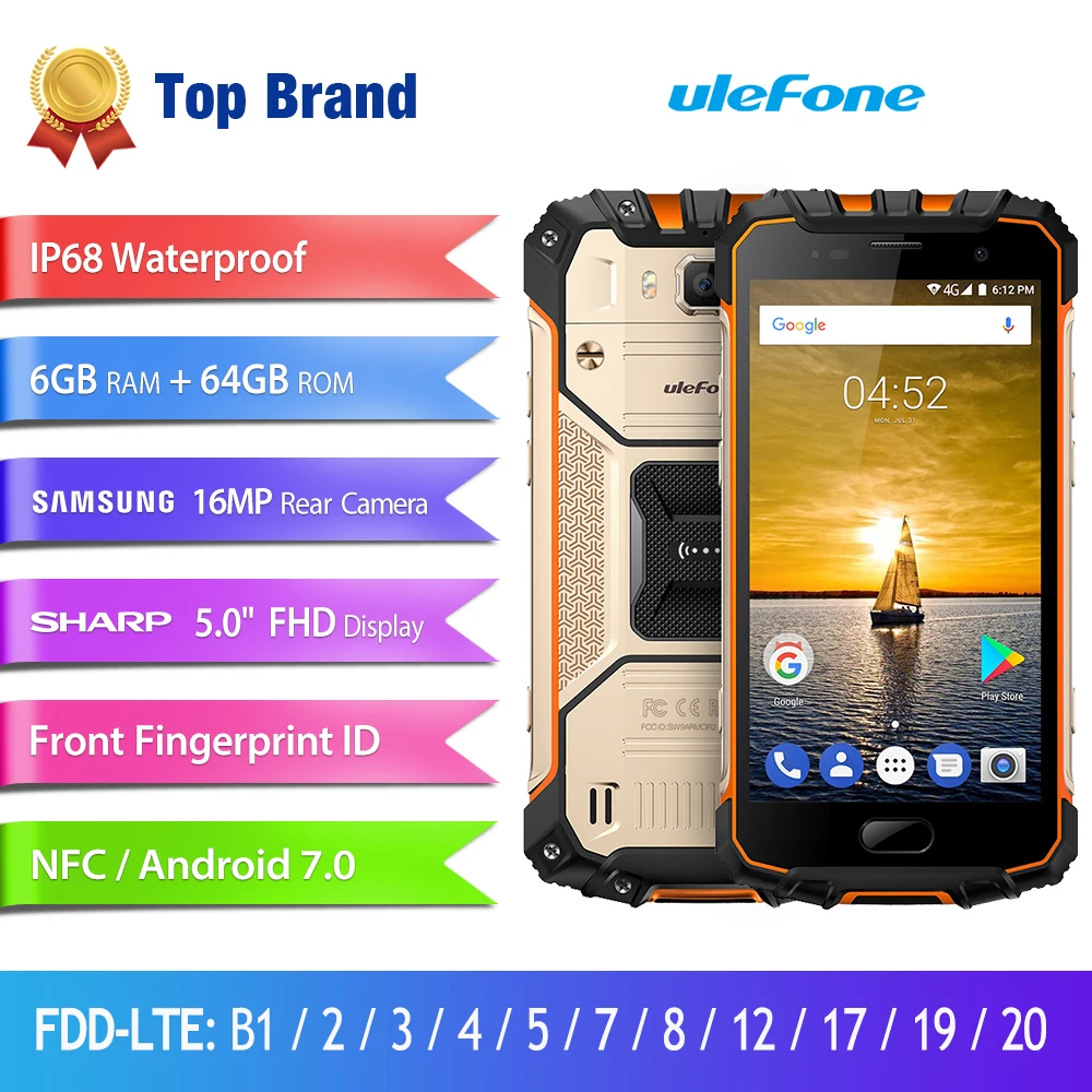 Ulefone power 2 IP68 Водонепроницаемый мобильный телефон на процессоре Helio P25 Octa Core 6 ГГц