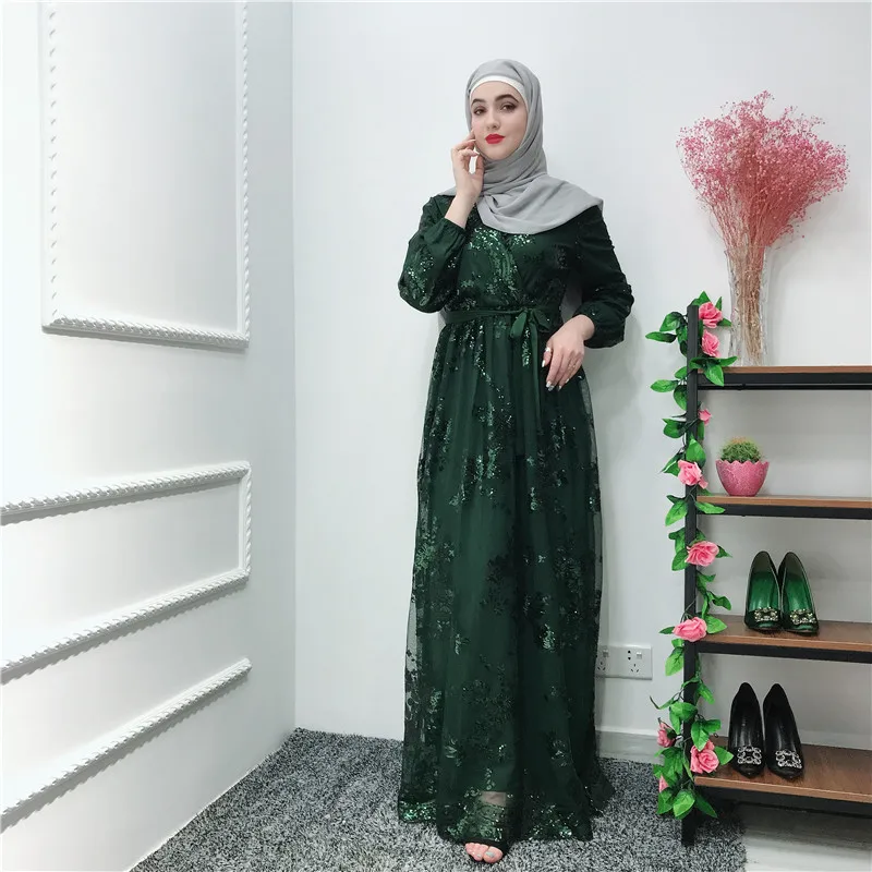 Роскошные мусульманские кружевные вышитые бронзовые abaya Полные платья кардиган KimonoLong халаты Jubah Ближний Восток Eid Рамадан исламский