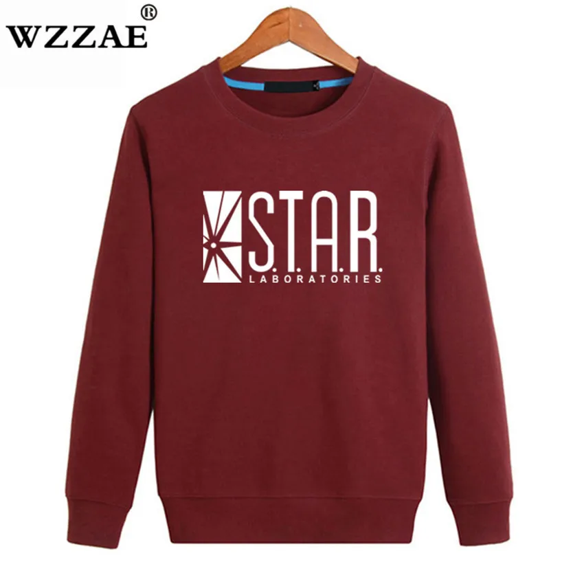 WZZAE хлопок флэш Барри Аллен Star Lab Labs черный цвет Мужская Толстовка s Новинка толстовки пуловер новая мужская одежда