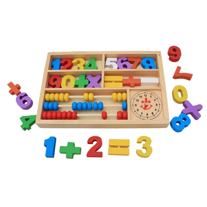 Chanycore Детский обучающий деревянный арифметический Ящик для игрушек цифровые