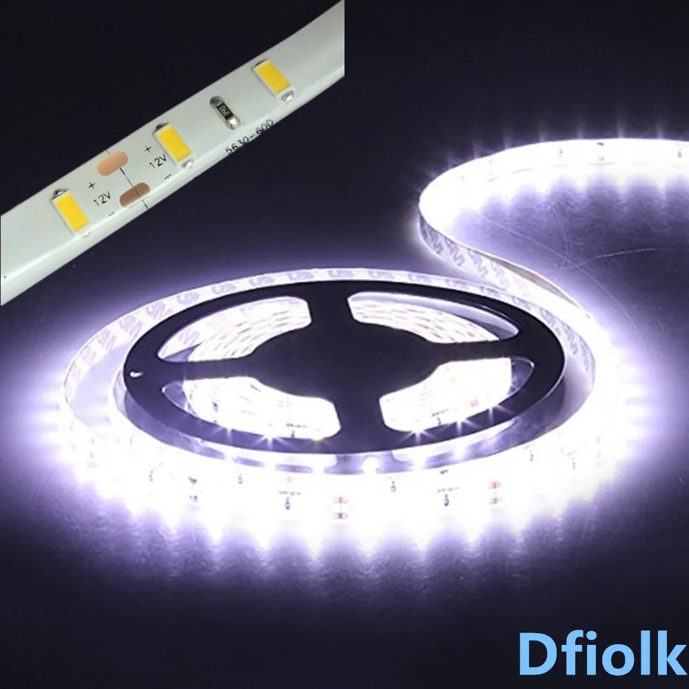 

led strip light 5630 waterproof ip65 DC 12v 300led 5m cold white warm white red green blue 3000K 6500K bright like 5730 tape