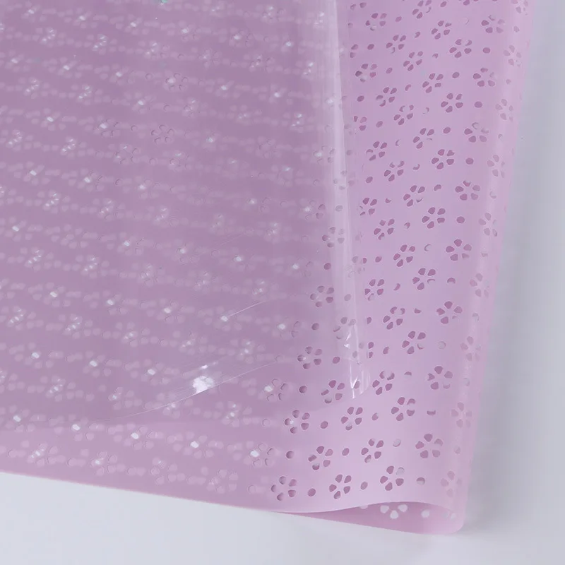 light purple 10 шт./лот 60*60 см полые Водонепроницаемый оберточная бумага для цветов подарочная упаковка букета искусственный цветок магазин товары для флористики - Цвет: light purple