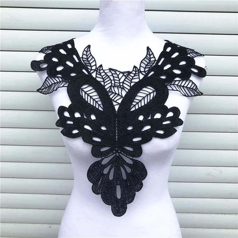 1 шт. черная тонкая Венецианская кружевная ткань для платья аксессуары украшения