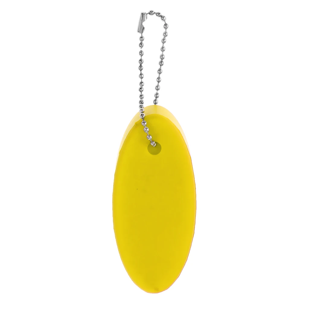Yellow Легкий плавучий брелок для ключей, Овальный пенопластовый буй для плавания, серфинга, рыбалки, каяк, каноэ, бассейн, спорт - Цвет: Yellow