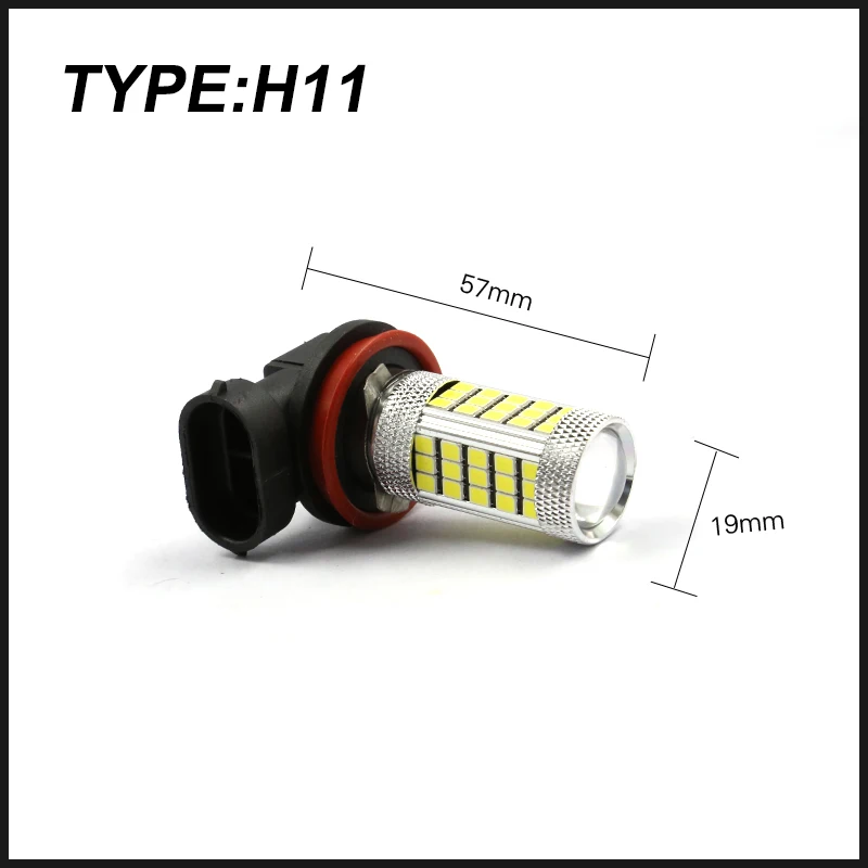 1 шт. DC 12V H4 H7 H8 H11 9005 9006 2835 63 светодиодный 6000 К автомобиля проектор противотуманная