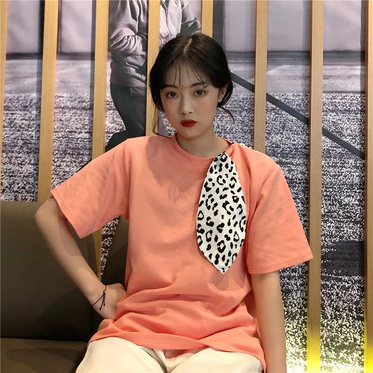 harajuku fashion brand T Shirts women summer style camiseta feminina ladies tops leopard o-neck plus size tees camisa | Женская одежда