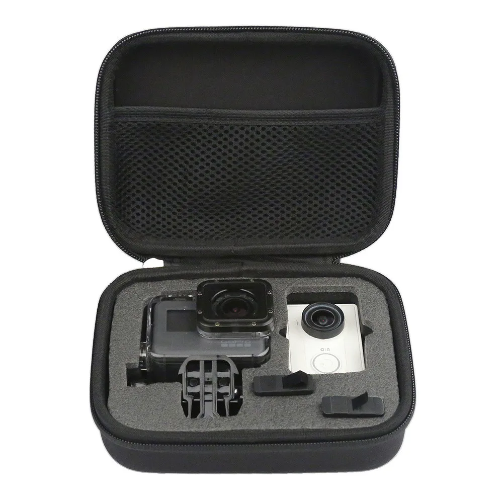Чехол для хранения TELESIN, защитный чехол EVA для GoPro Hero 8, 7, 6, 5, 4, 3, 2, SJ4000, 5000, для Xiaomi YI, 4 K, аксессуары, сумка для камеры - Цвет: Small size-Black