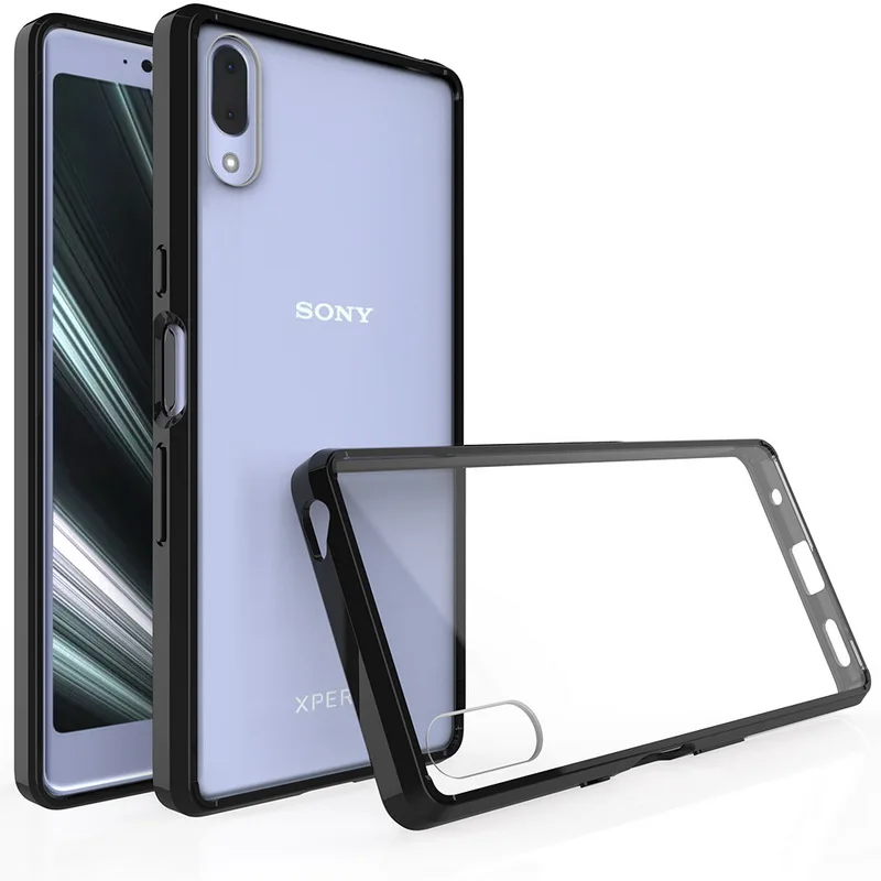 Для sony Xperia L3 чехол Кристальный Гибридный Бампер прозрачная твердая акриловая задняя крышка для sony Xperia L3 L 3 Защитные чехлы для телефонов Coque