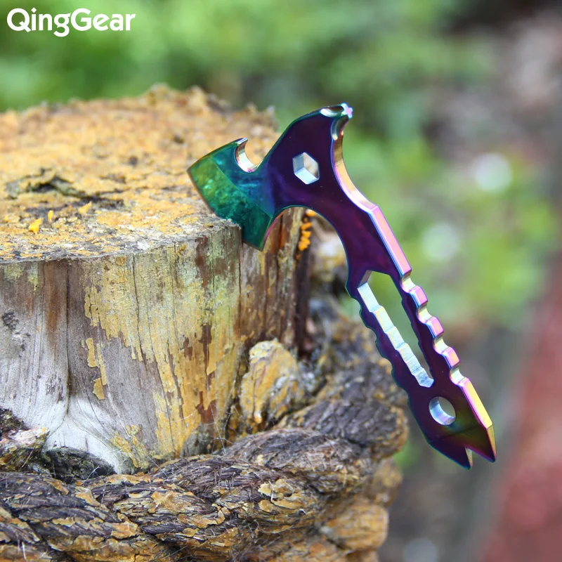 QingGear EDC портативный для использования на улице инструменты плюс Hawkit шейный топор мини-многофункциональный инструмент для маникюра отвертка для открывания бутылок