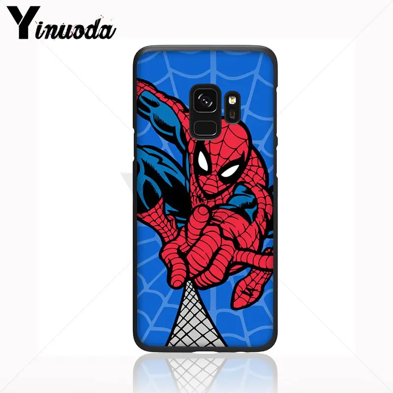 Умный чехол Yinuoda Marvel Мстители герои черный мягкий для телефона Samsung Galaxy s9 s8 plus note 8