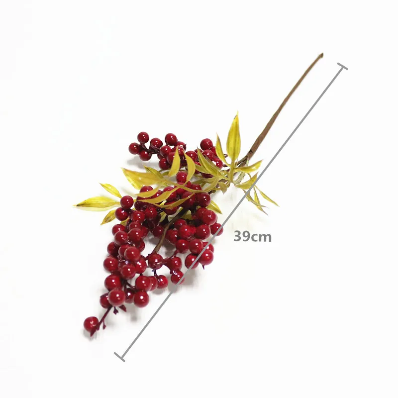 

6pieces Bean branches simulation flowers beans Christmas berries wholesale wedding silk flowers home decoration