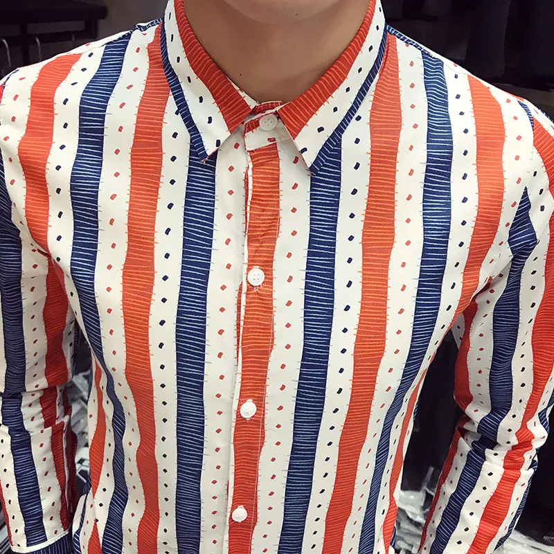 Мода 2019 Camisa Masculina осень Горячая Распродажа Slim Fit Мужские рубашки с длинным рукавом