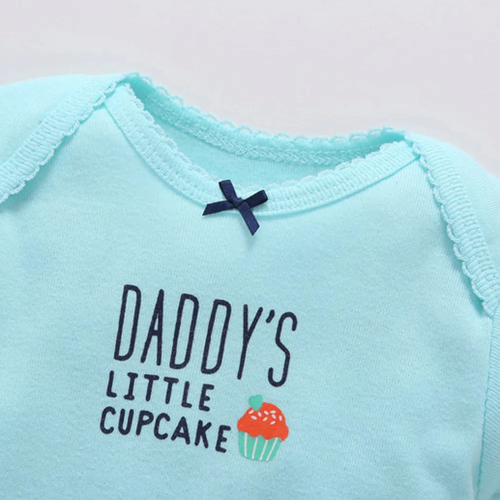 Kids Outfits Set 3Pcs Newborn Toddler Infant Baby Print Romper Tops+Pants Clothes | Детская одежда и обувь