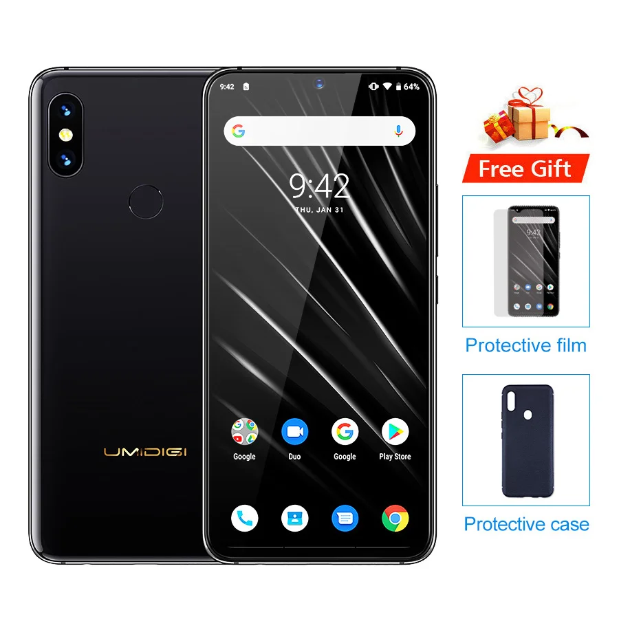 Black UMIDIGI S3 PRO Android 9,0 6 ГБ ОЗУ 128 Гб ПЗУ Helio P70 Android 9,0 6," FHD+ NFC задняя камера s 20 МП селфи камера 5150 мАч Smartp - Цвет: Black