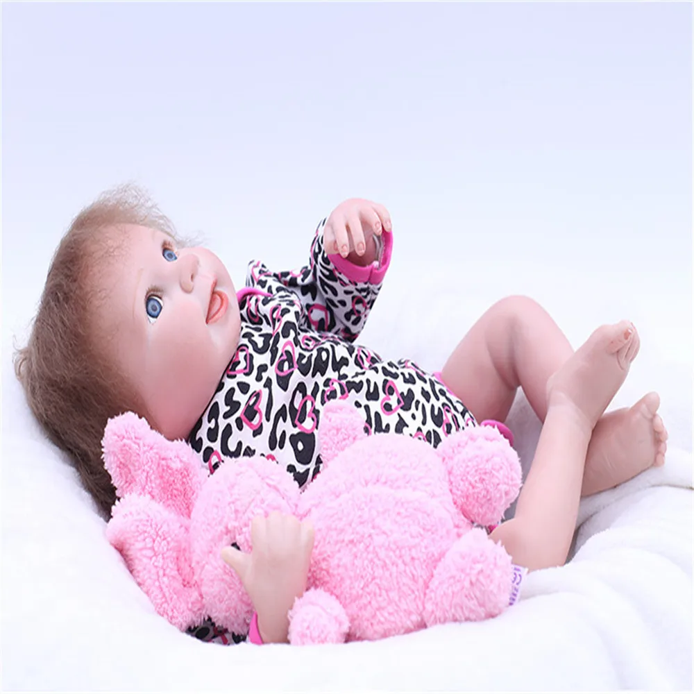 SanyDoll 18 дюймов 45 см силиконовые куклы для новорожденных симпатичный детский
