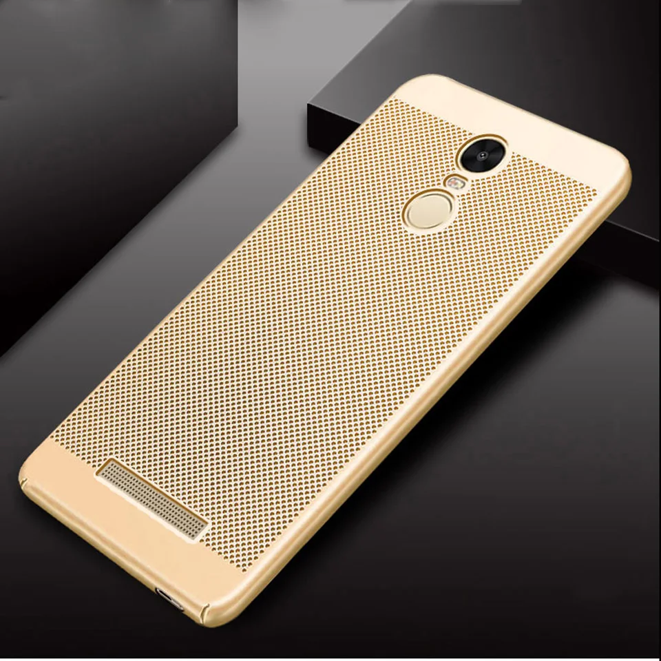 Чехол с теплоотводом для Xiaomi RedMi 3 Pro 3S 4A 4X Note 4 Prime 5A Mi 5X 5 5S 6 полностью сетчатые чехлы