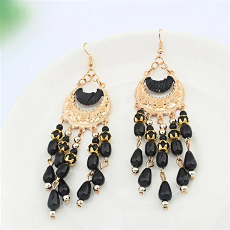 2019 модные трендовые серьги для женщин богемные длинные Подвесные с бахромой и