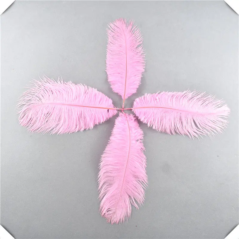 Pink Лидер продаж 10 шт./партия естественное окрашивание страусиных перьев 20-25 см DIY Перья для рукоделия и свадебной вечеринки украшения дома - Цвет: Pink