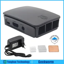 Raspberry pi 3 B + чехол из АБС пластика с 5 В А Европейский блок питания