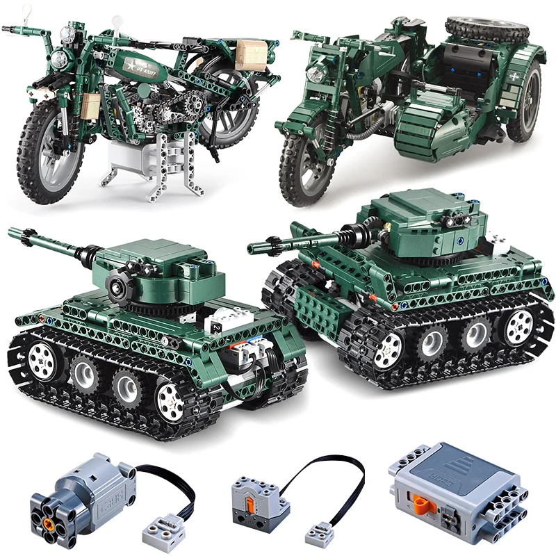 Радиоуправляемый Военный танк Panzer Tiger мотор мотоцикл военная армейская модель