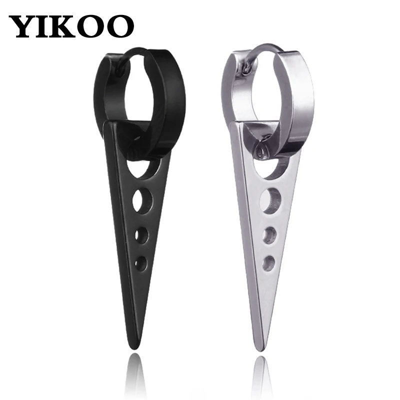 Корейские крутые серьги в стиле панк для мужчин и женщин титановые стальные