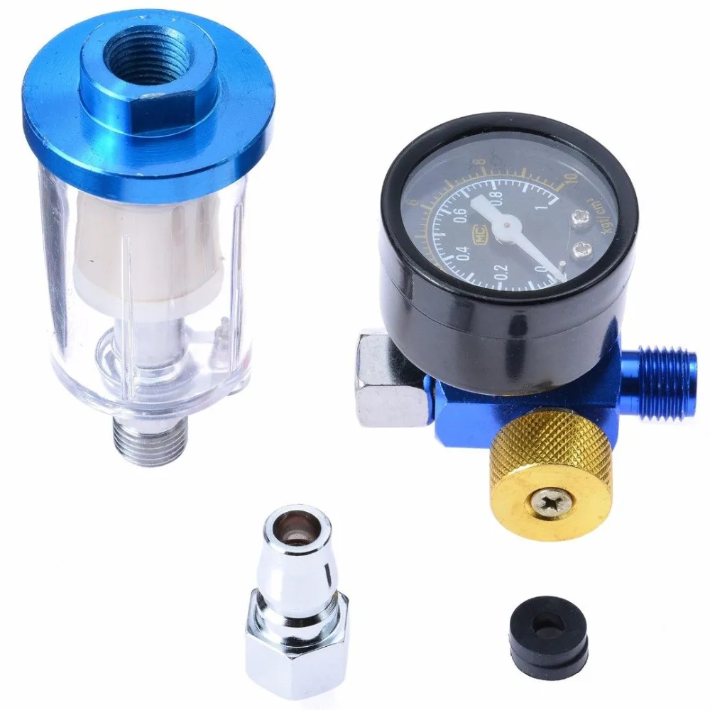 Высококачественный Воздушный пистолет распылитель манометр + встроенный