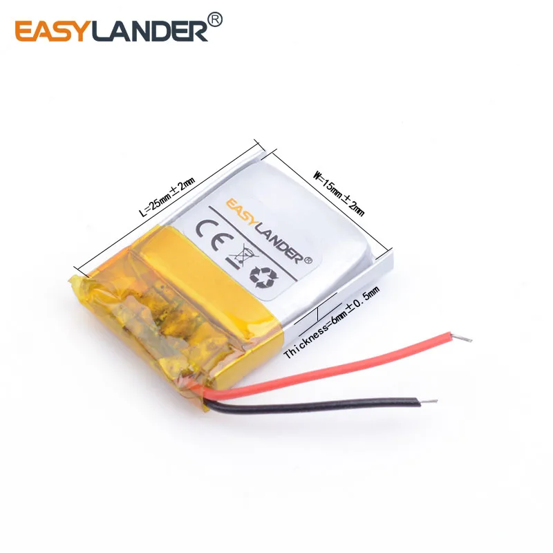 3 шт./лот 601525 7 V 150mah литий полимерный аккумулятор с защитной платой для MP3 MP4 MP5 GPS