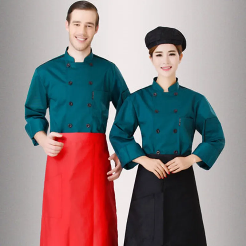 Новая осенне-зимняя одежда для кухни шеф-повара куртки Униформа длинный рукав