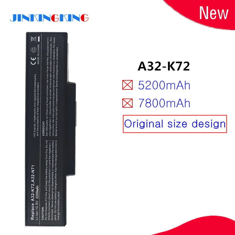 Новая аккумуляторная батарея для ноутбука Asus K72K K72L K72N K72P K72Q K72R K72S K72Y K73 K73E K73J K73S K73SV