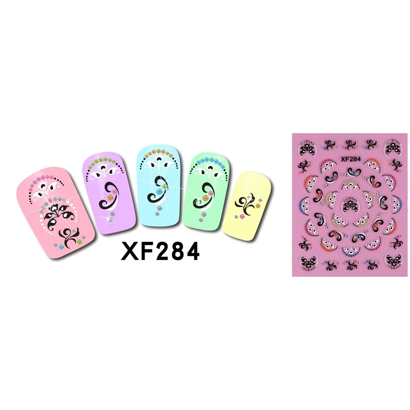 Mtssii Beautiful Nail Sticker Flowers and Cute Animals 3D Art Stickers Water Transfer Manicure Decals DIY Accessories | Красота и