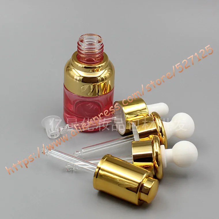 20 мл розовый Стекло эфирное масло флакон-капельница бутылки контейнеры для